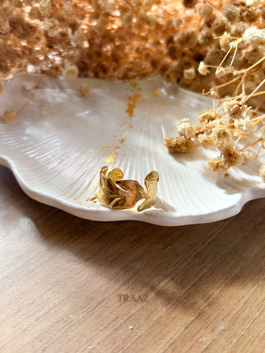 ⁦Leaf-band Ring
