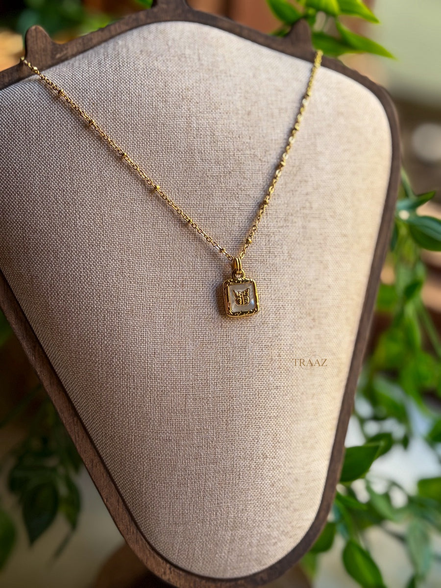  White Butterfly necklace