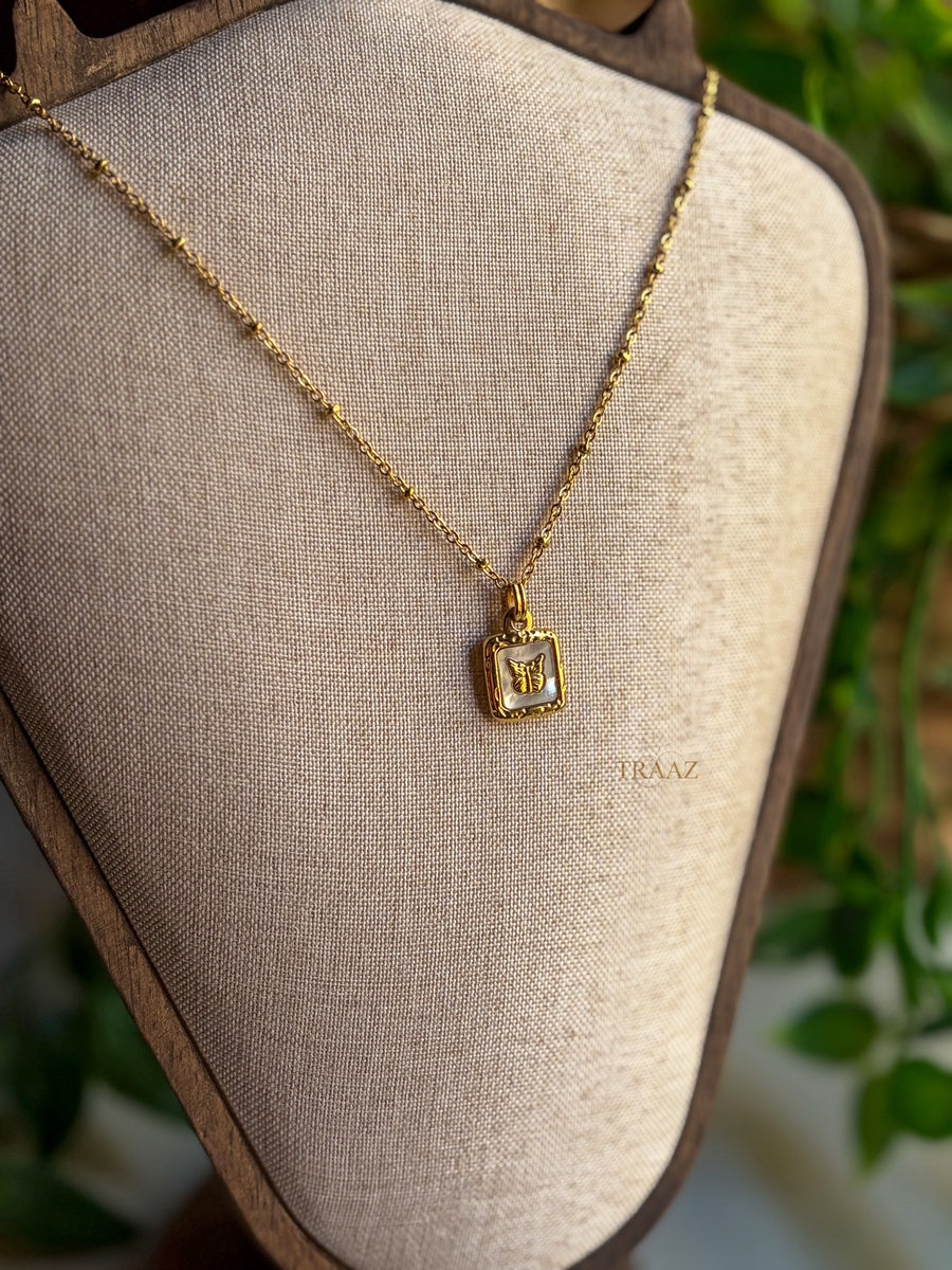  White Butterfly necklace