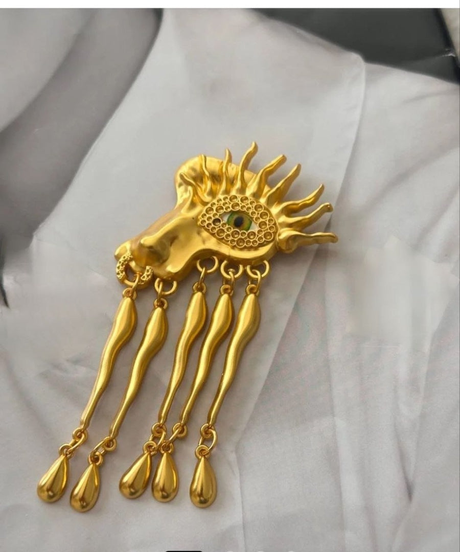  Green Eye brooch