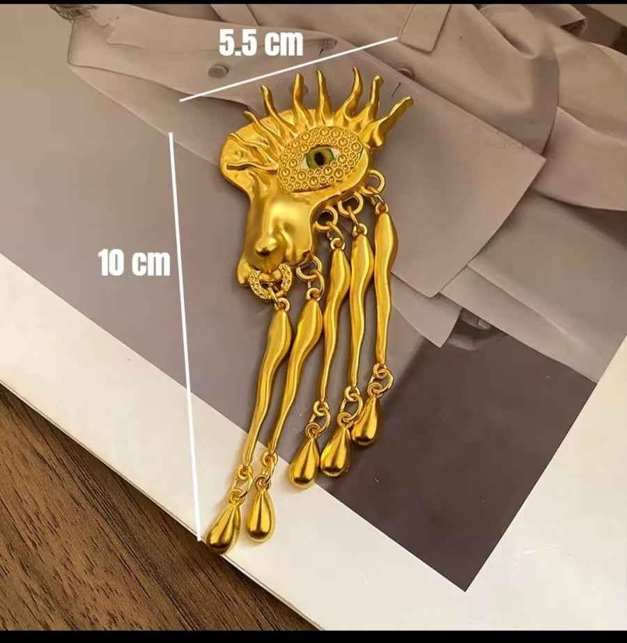  Green Eye brooch