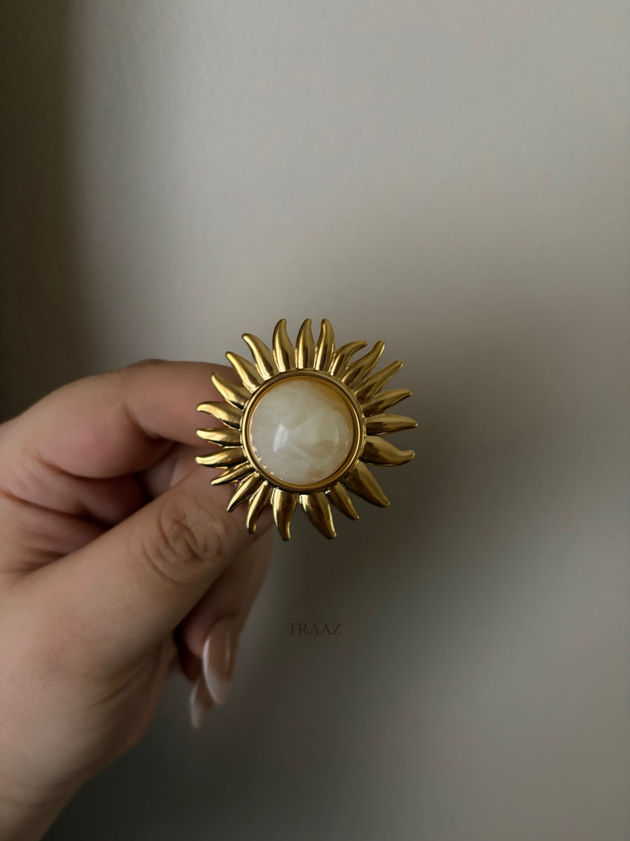 White Sun brooch