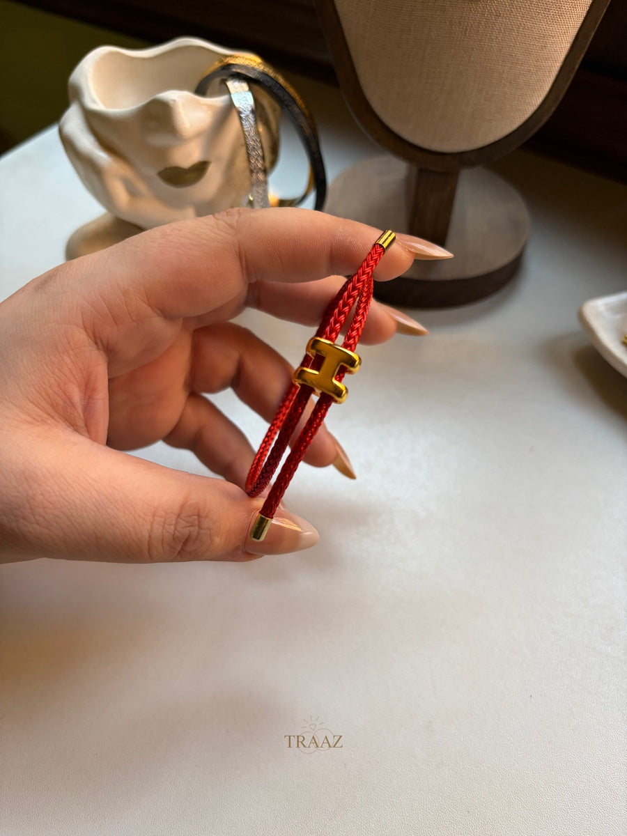 Red & GOLD Hermes Bracelet