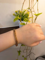 Gold fance bracelet