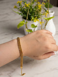 Gold fance bracelet