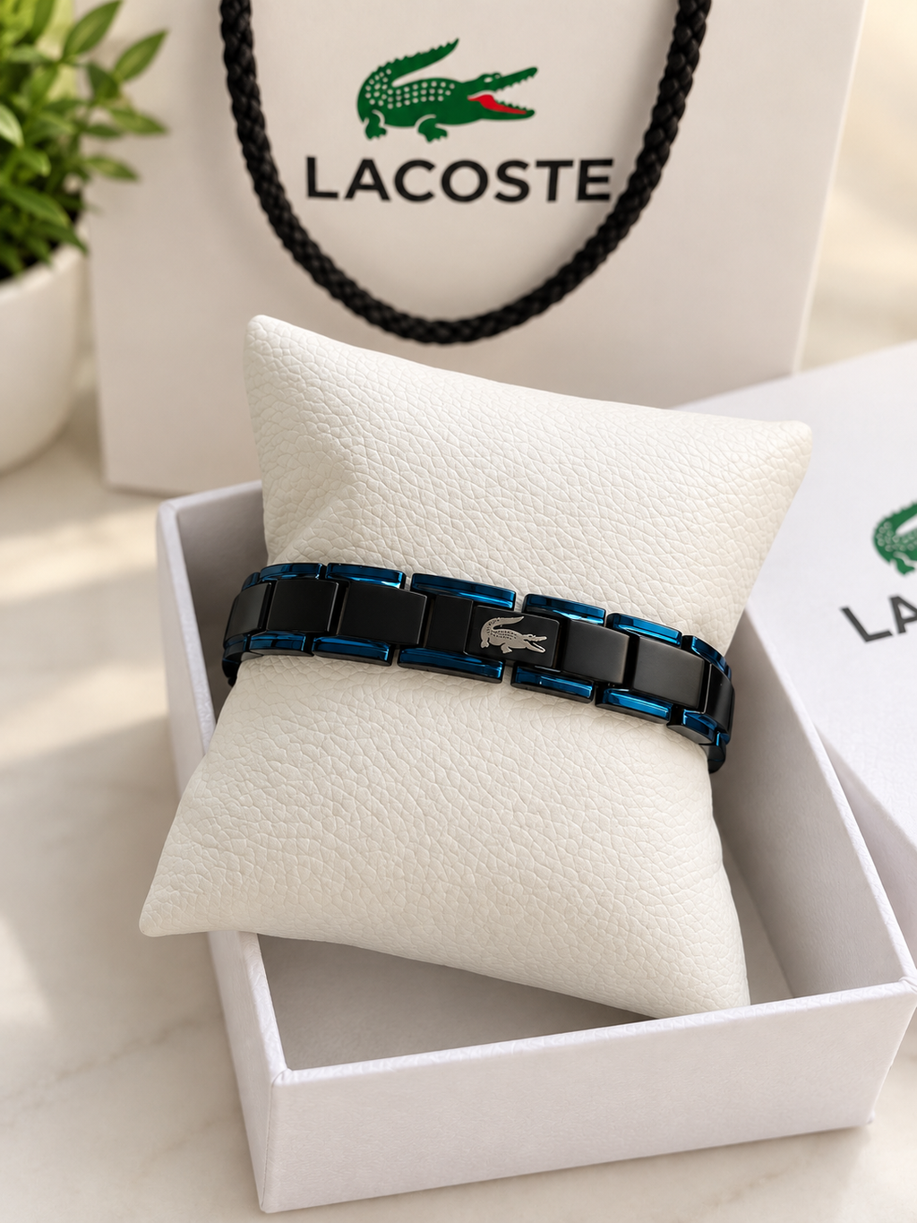 Lacoste Mix Black Steel Bracelet