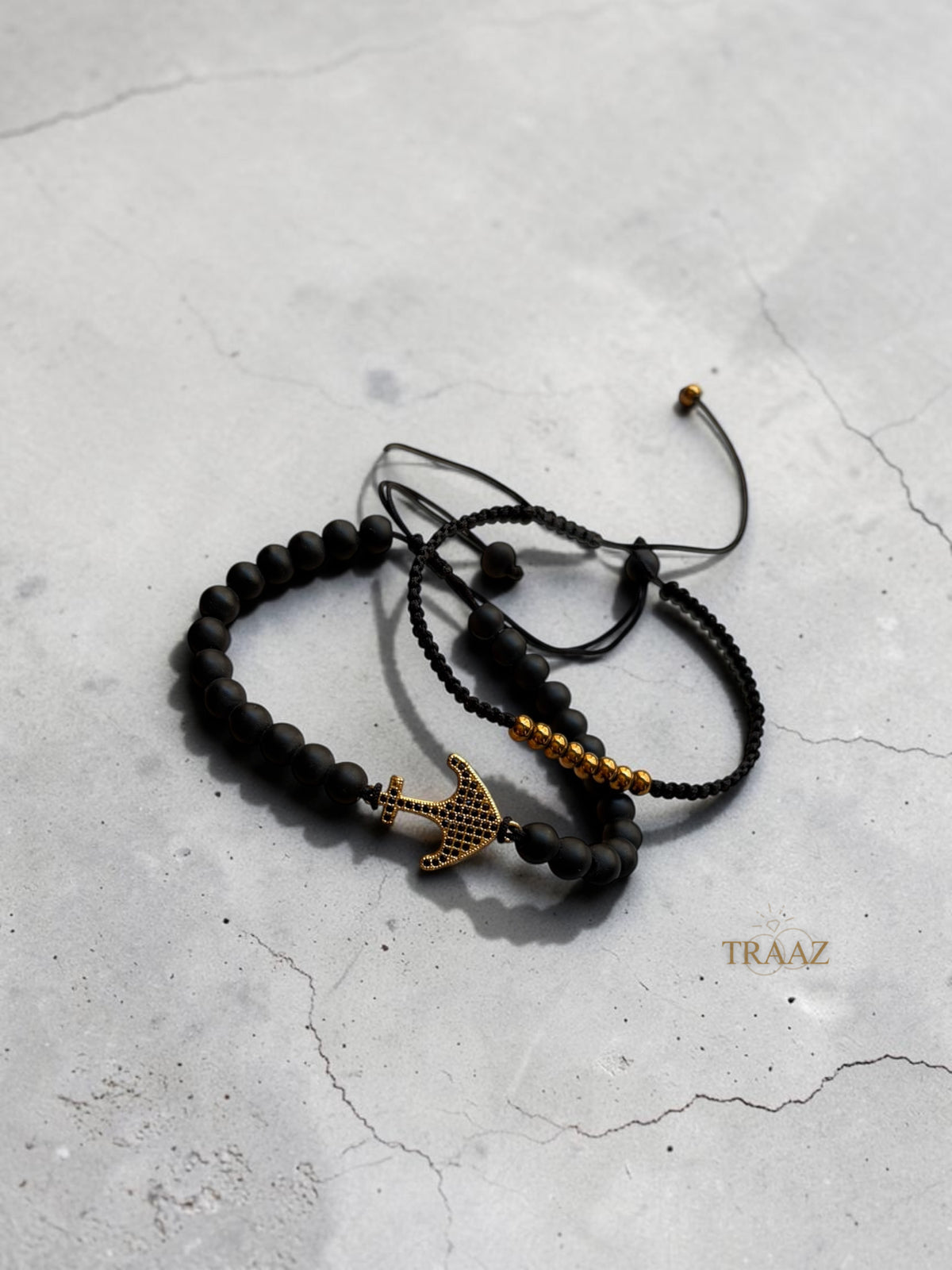Gold Anchor Duo Bracelet