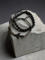 Black Anchor Duo Bracelet