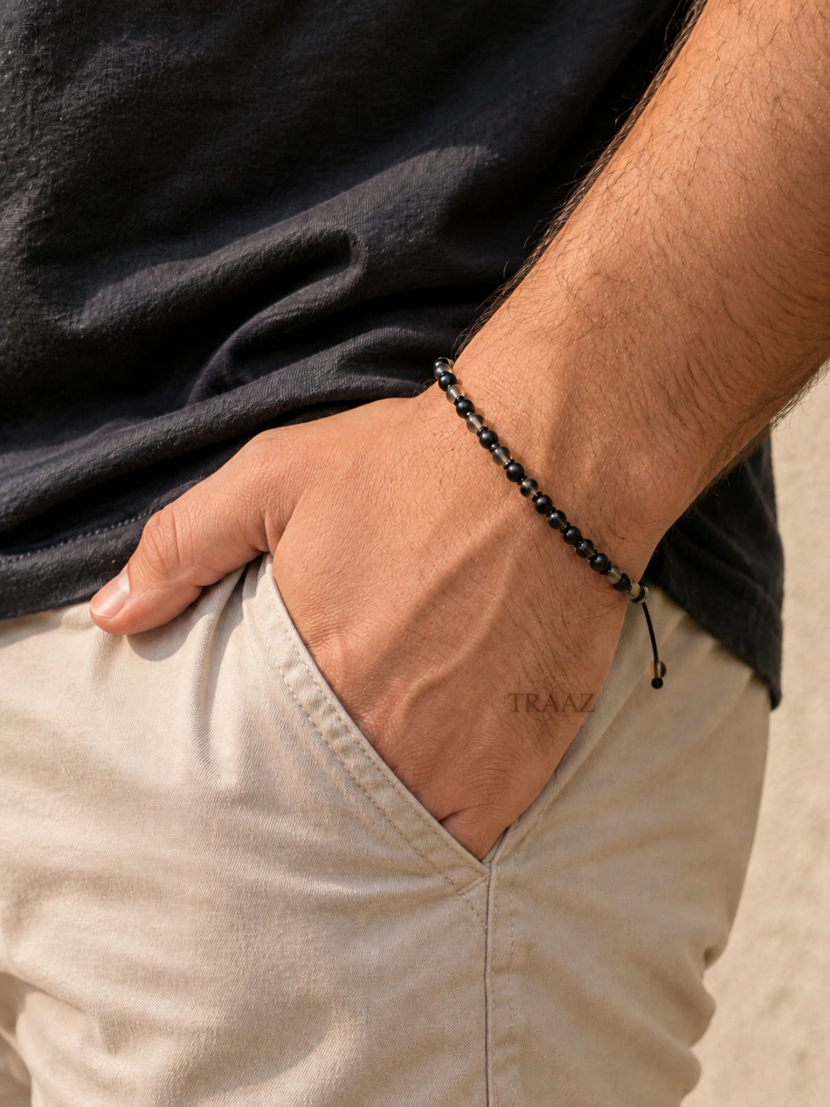 white & Black onyx bracelet