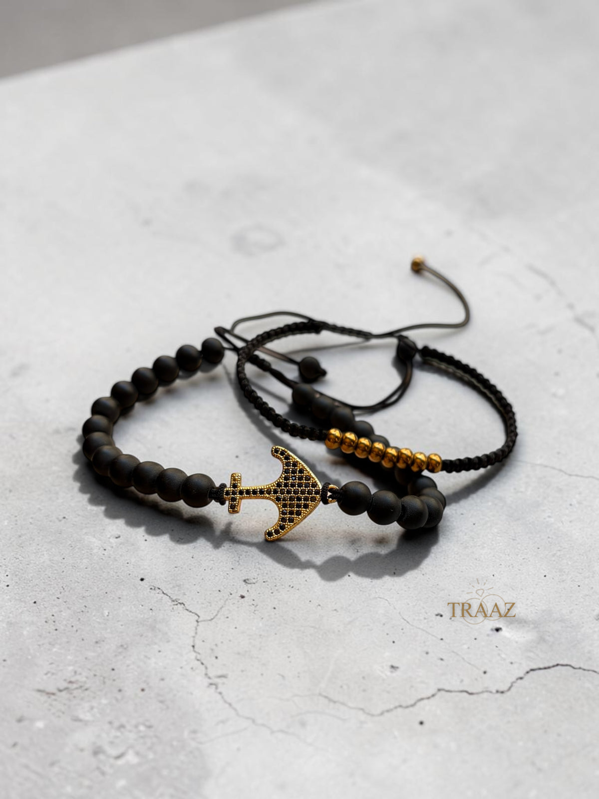 Gold Anchor Duo Bracelet